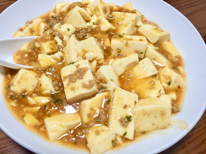 完成した麻婆豆腐