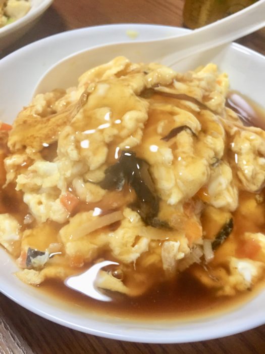 完成したかに玉天心飯は日本の中華の代名詞。