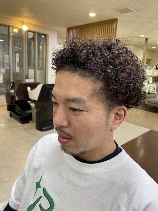 カット後の髪型!前から撮影