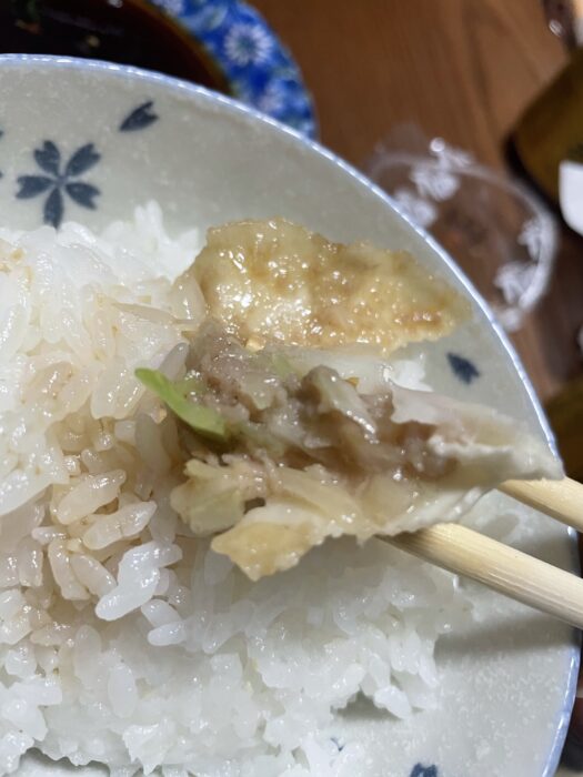 ご飯にバッチリ合う餃子の餡